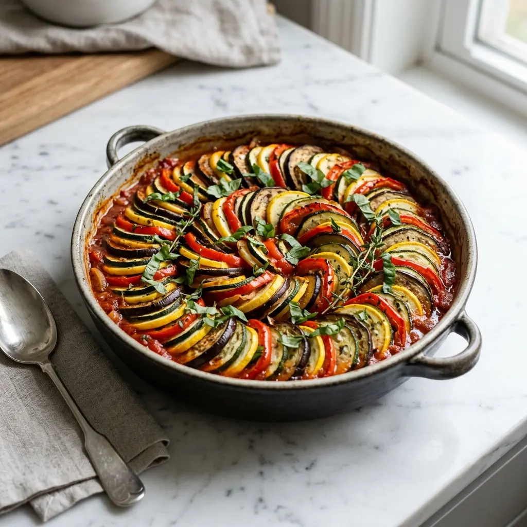 Fotografie cu Ratatouille clasic gata de servire