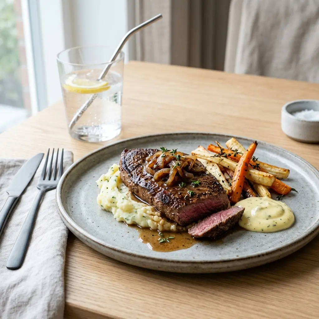 Fotografie cu Steak minut gata de servire